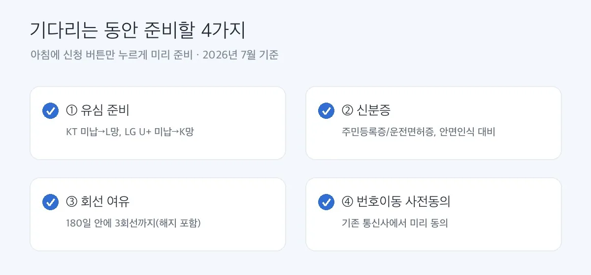 개통 시간을 기다리는 동안 준비할 4가지 체크리스트