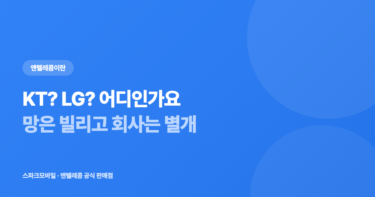 앤텔레콤은 어느 통신사인가 안내 대표 이미지